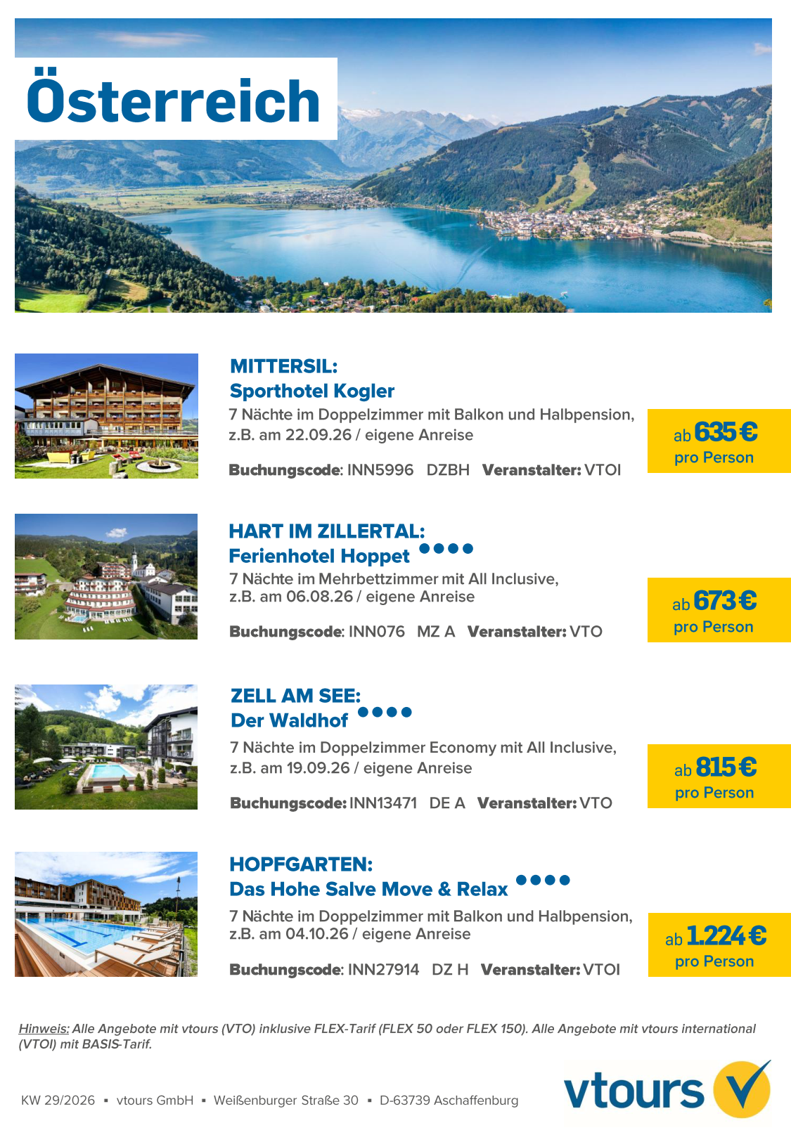 VTOURS Freitagsflyer